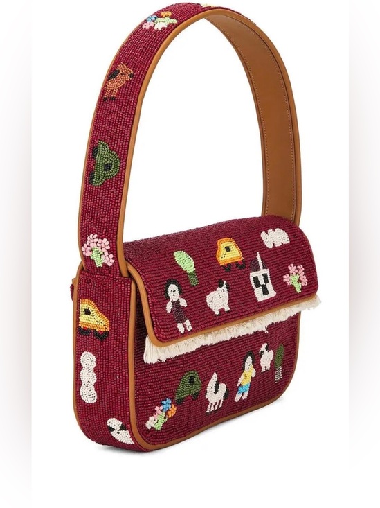 STAUD Handbags - STAUD Tommy Beaded Bag in Folk Town NWT